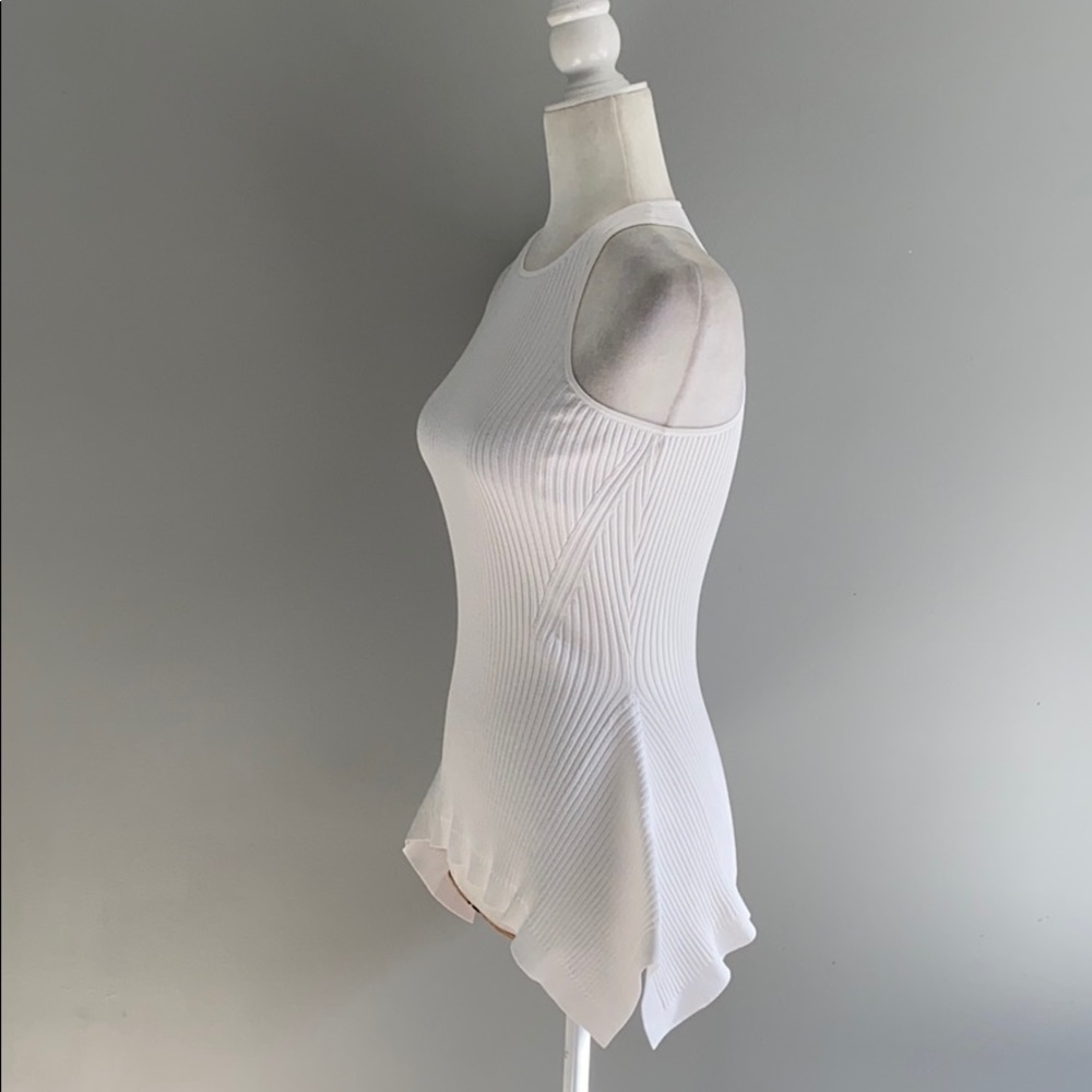 Cinq a Sept Ellen Sleeveless Rib Crepe Knit Peplum Top NWT $225 - Picture 13 of 16